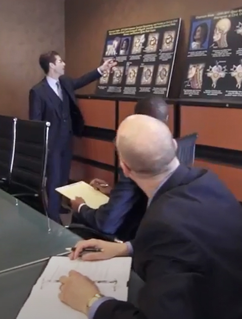 Attorney Jeff Hasson during presentation